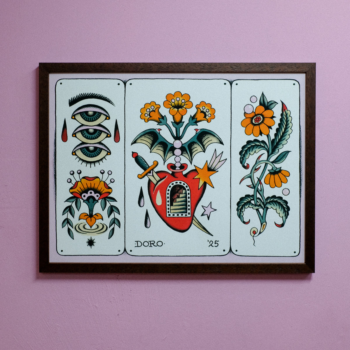 Pink Flash Print 30x40cm