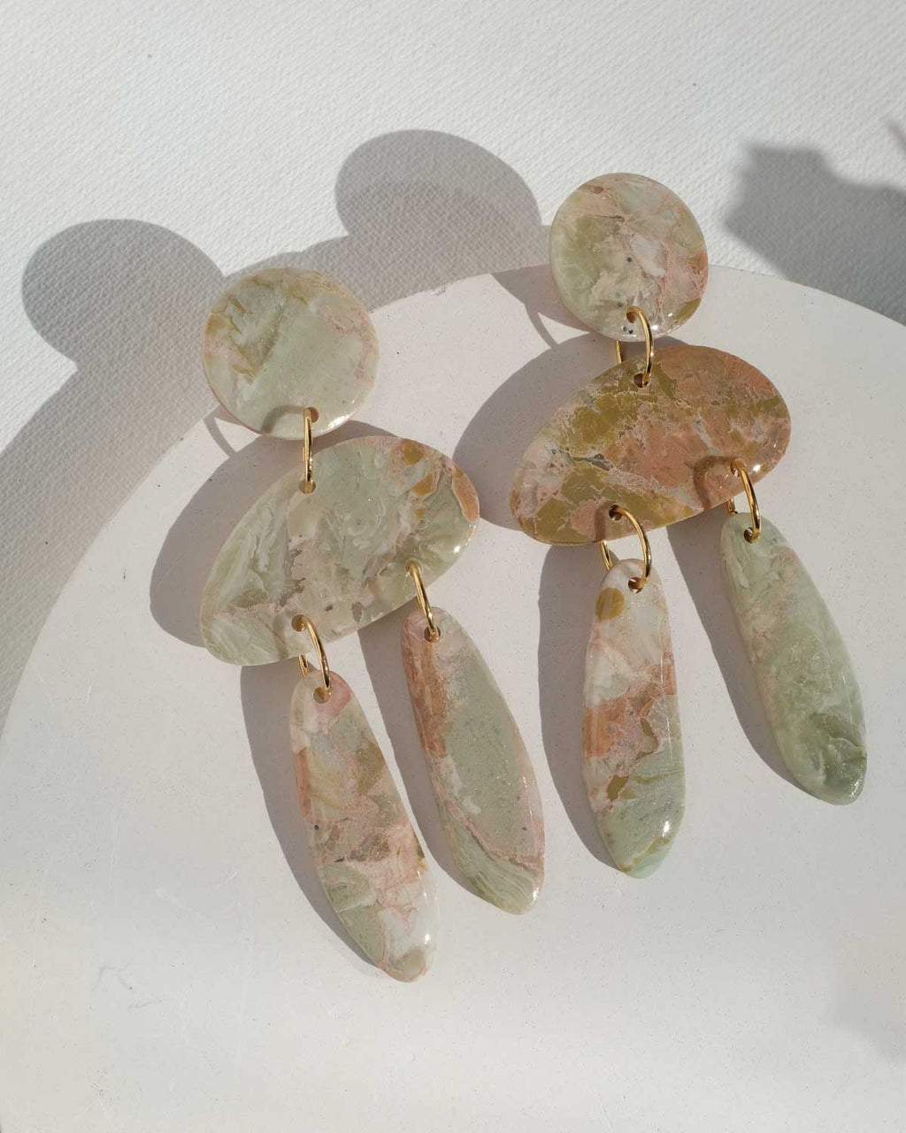 Faux Stone Ohrringe Geo