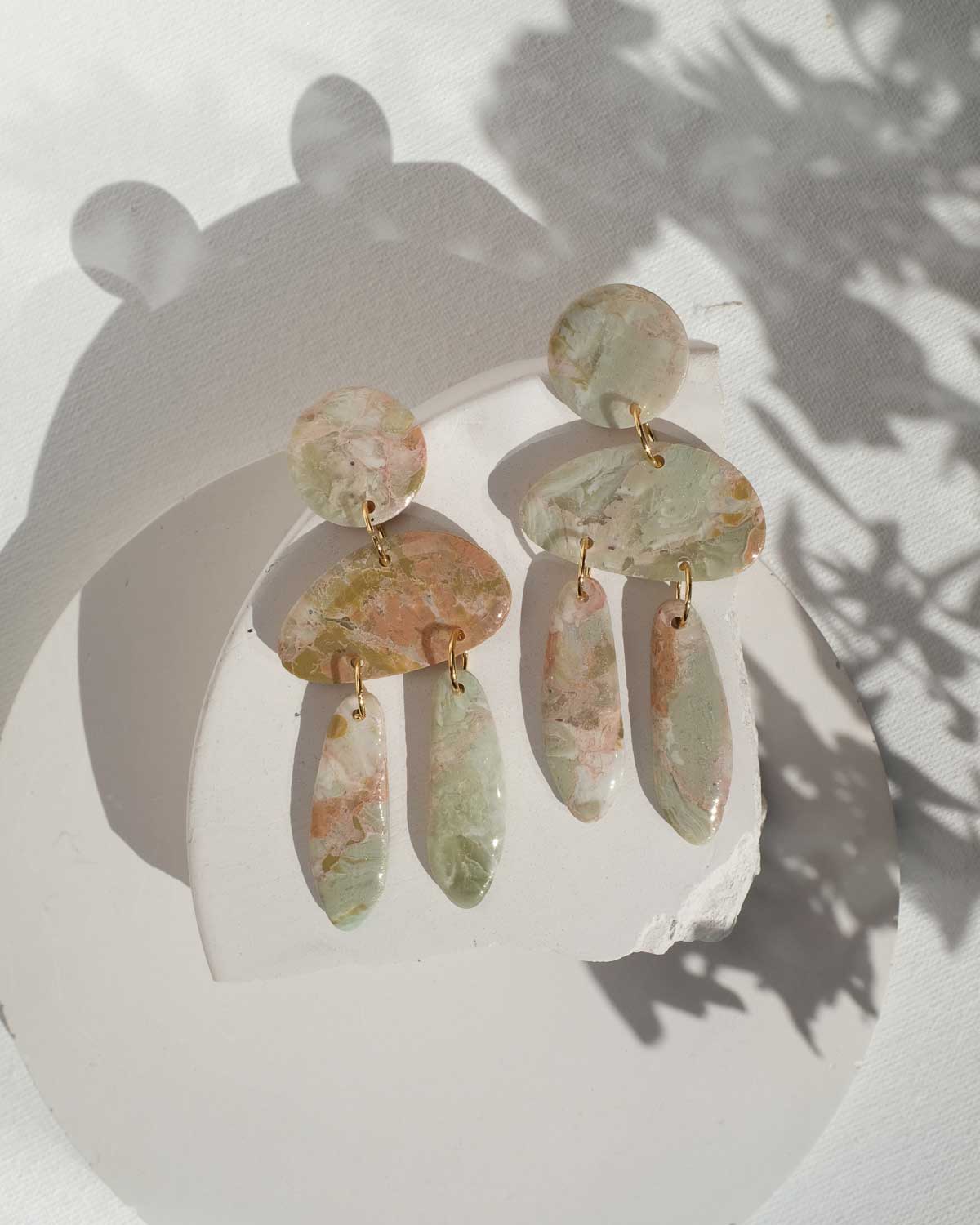 Faux Stone Ohrringe Geo