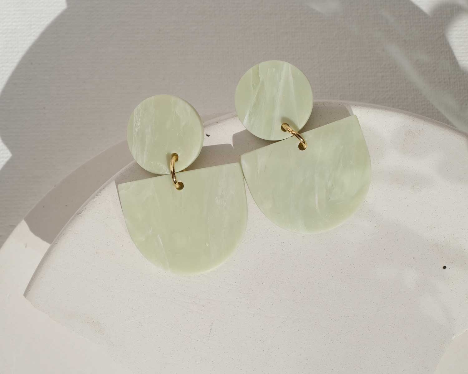 Faux Jade Ohrstecker Mini