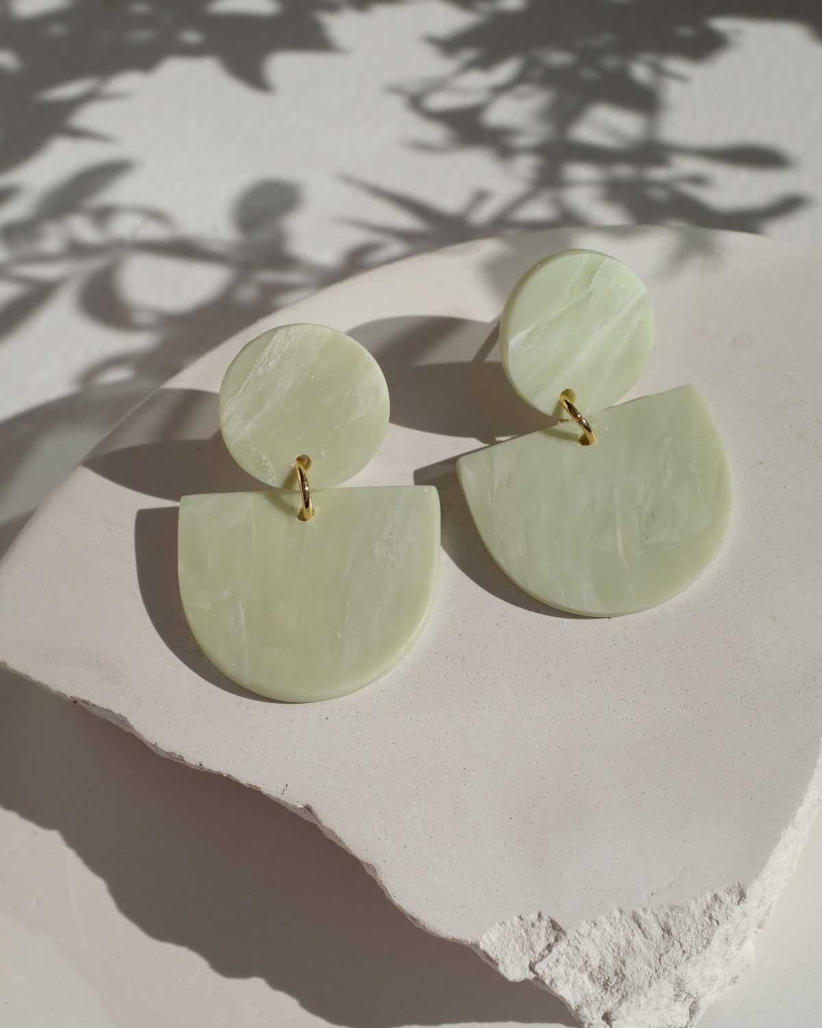 Faux Jade Ohrstecker Mini