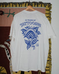 Regular Shirt mit blauem Druck