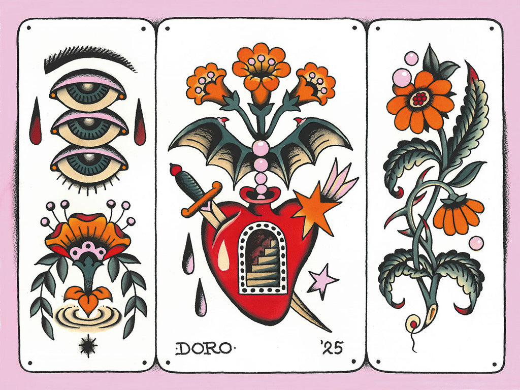 Pink Flash Print 30x40cm