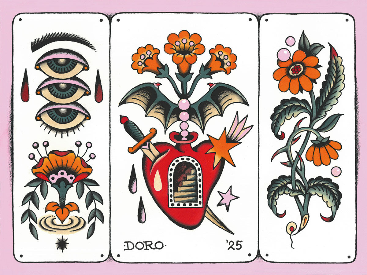 Pink Flash Print 30x40cm