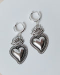 Sacred Heart Hoops in Silber - Einzigartige  von Doro Hoffmann. Jetzt online bestellen!